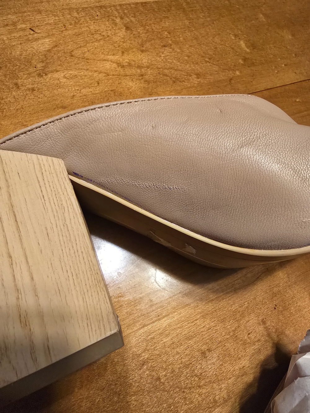 Dolce Vita Blush Leather Slip-On Mules - Picture 5 of 9